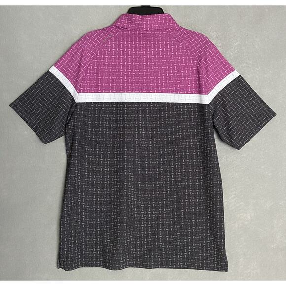 Callaway Men's Small Swing Tech Polo Shirt Sleeve UPF 50 Purple Orchid NEW - Picture 6 of 16
